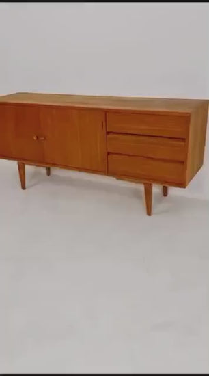Mid Century Modern German Teak Sideboard by Möbel Mann, 1960s