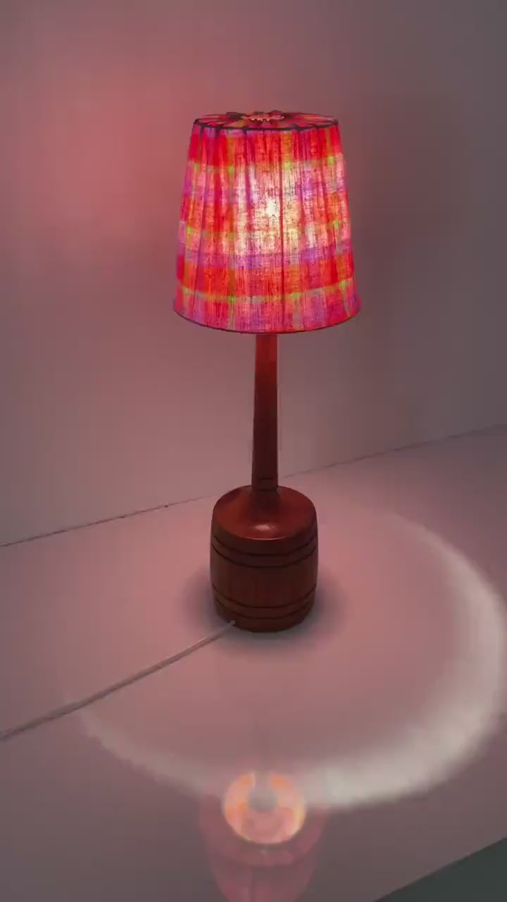 Mid century solid teak table lamp by AB Stilarmatur Tranås Sweden, 1960s