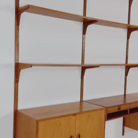 Danish modern modular teak shelving system by Hansen & Guldborg Mobler, Denmark, 1960s