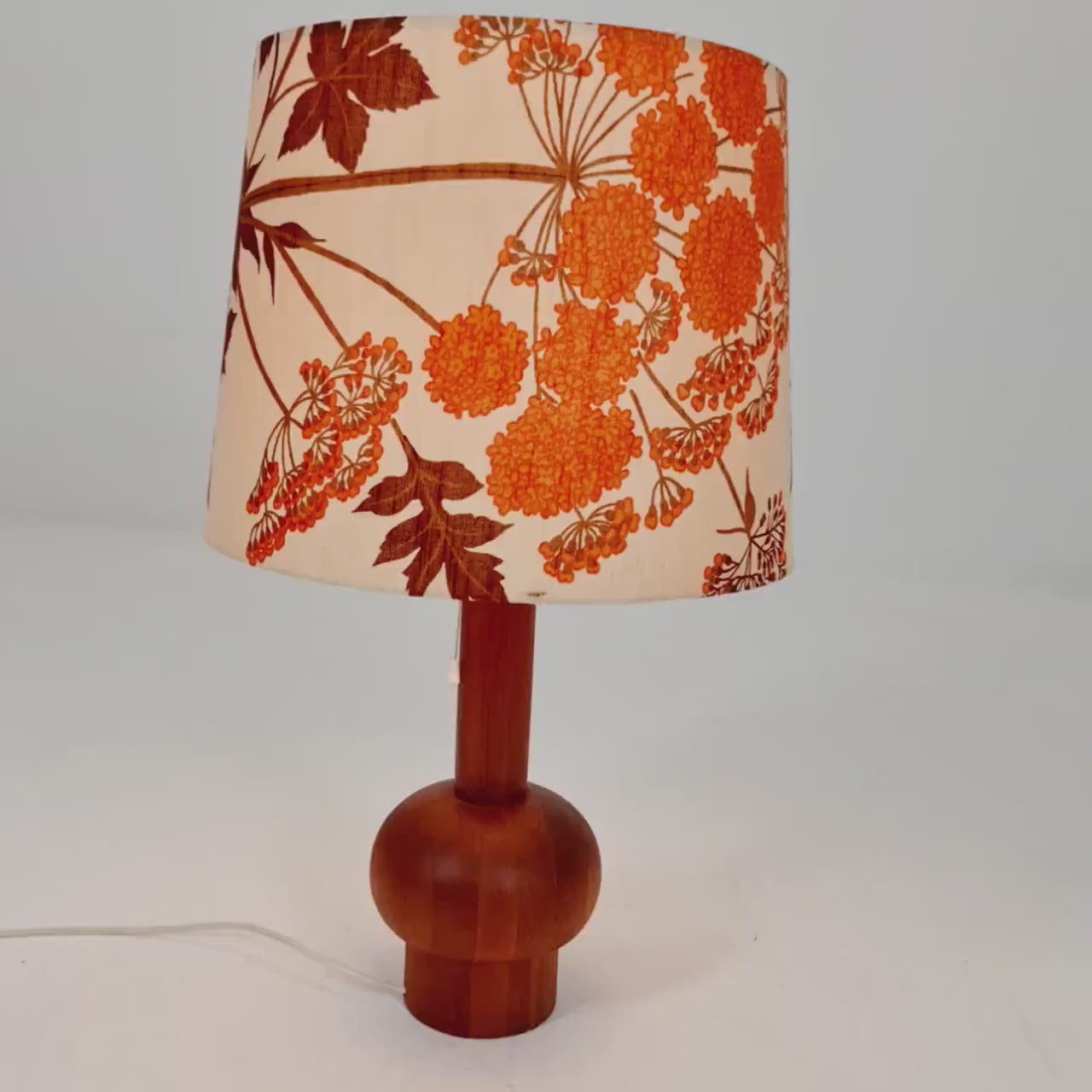Mid century solid teak table lamp by Domus,1960s