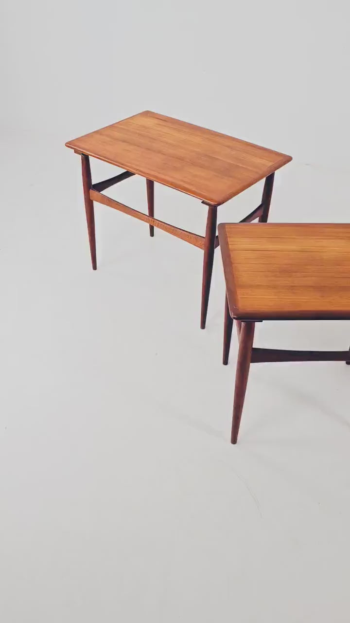 Midcentury Danish teak Nesting Tables by Kai Kristiansen for skovamand & Andersen, 1960s
