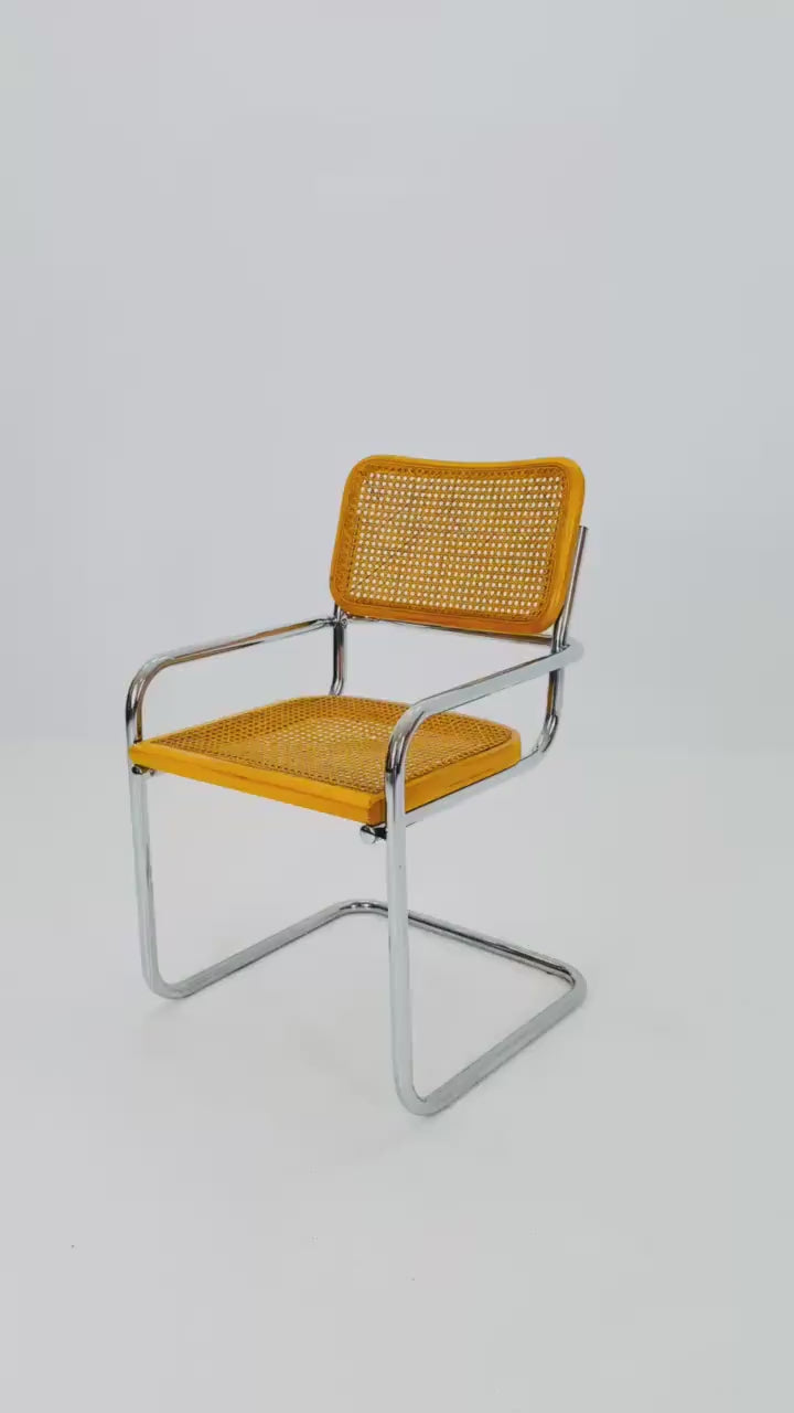 Mid century Cesca ArmChair designed by Marcel Breuer, 1970s Italy