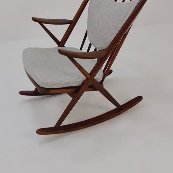 Danish teak Rocking Chair by Frank Reenskaug for Bramin, 1960s