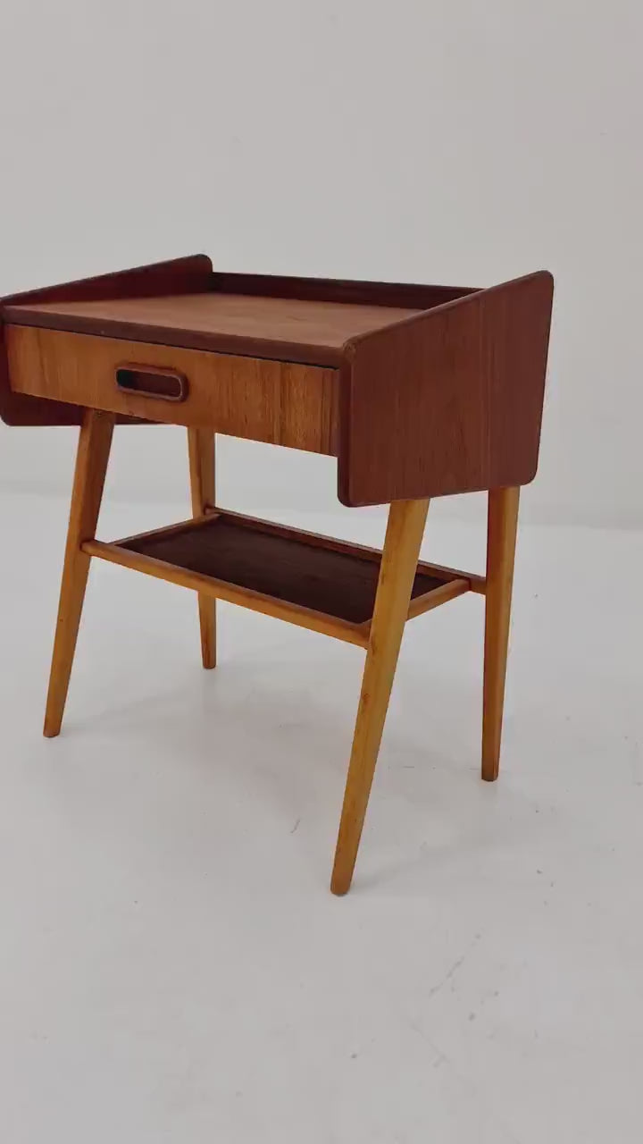 Midcentury danish Teak Vintage Side table/ Bedside table straight from the sixties
