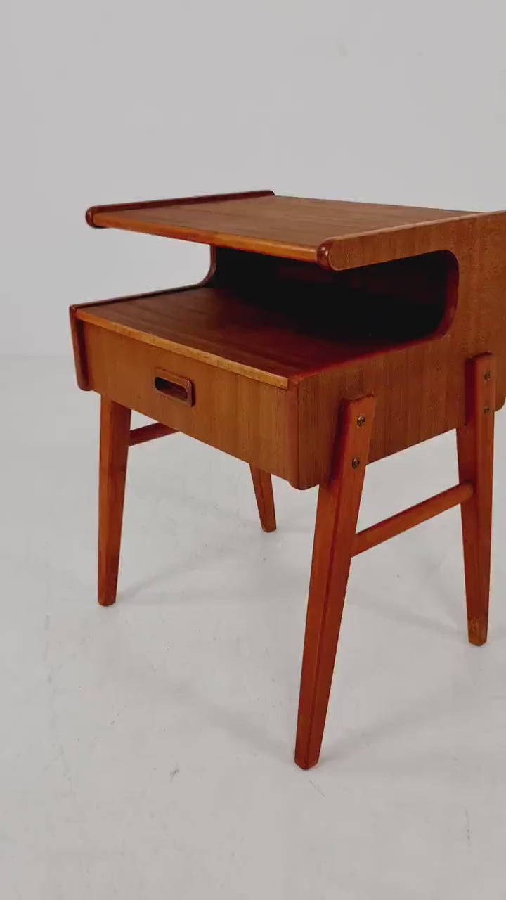 Midcentury Danish Mahogany Vintage Side table/ Bedside table/ Night stand, 1960s