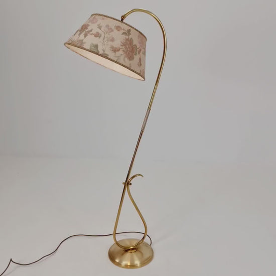 EXTREME RARE brass 1950s vintage floor lamp