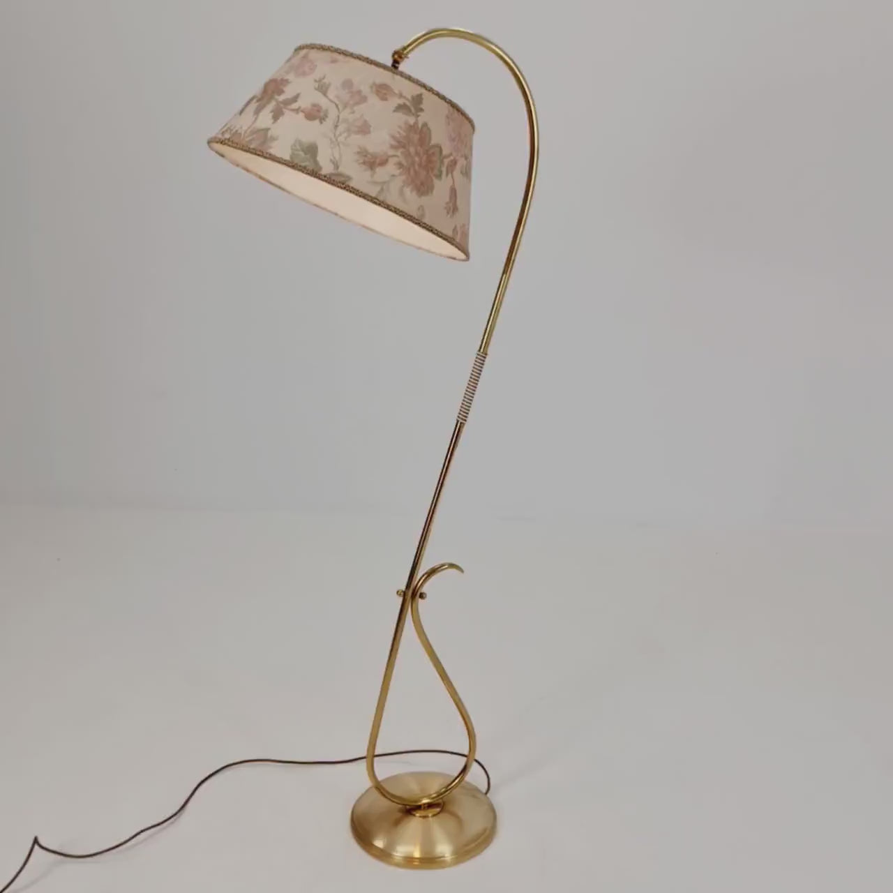 EXTREME RARE brass 1950s vintage floor lamp