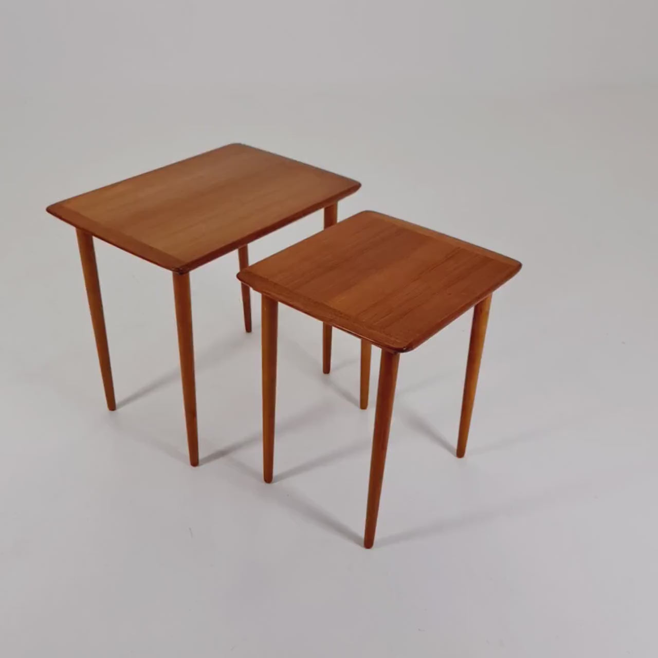Midcentury Norway teak nesting tables/ side tables by Torpe Möbelfabrik  1960s