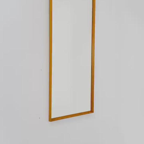 Oak Swedish mid-century Modern wall-mounted mirror By G&T Sweden 1960s