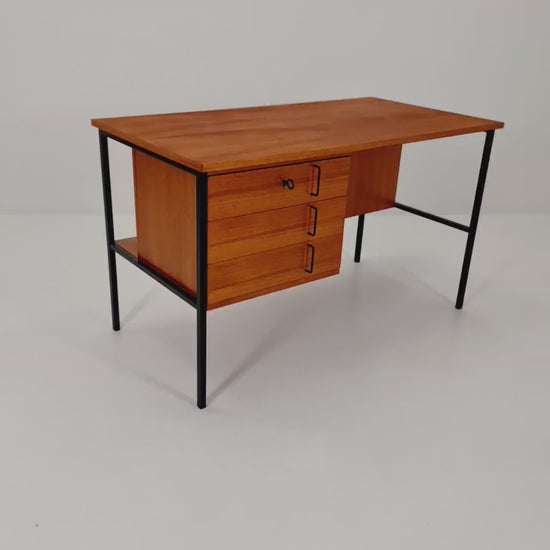 Mid century vintage desk German desk by Günther Renkel for Rego Möbel , 1950s