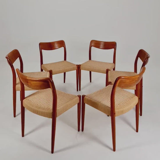Rare MidCentury Danish Teak Dining Chairs Johannes Andersen for Uldum , 1960s, set of 6