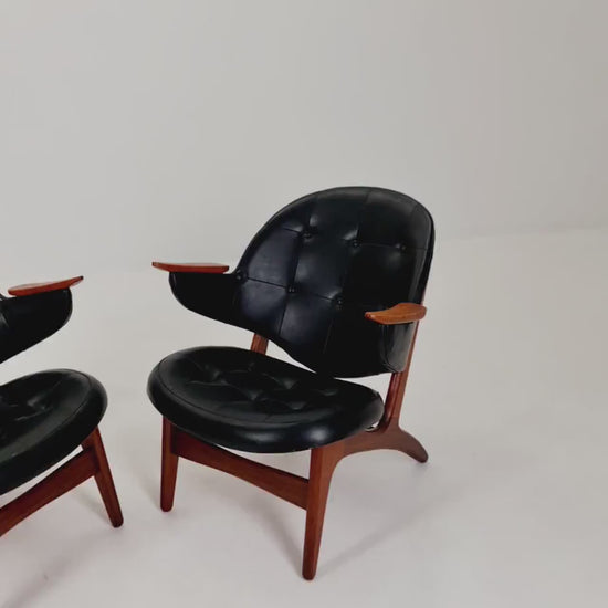 Danish Modern Teak Armchairs BY Carl Edward Matthes Modell 33 Set of 2  ,  1960s