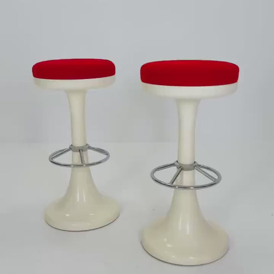 Set of 2 Space Age OH6 Bar Stools by Friedrich Stukenbröker, 1980s Germany